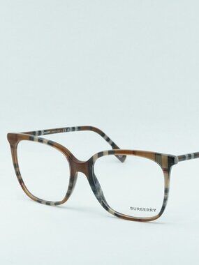Burberry BE2367 3966 Eyeglasses Check Brown 54mm Square Frame